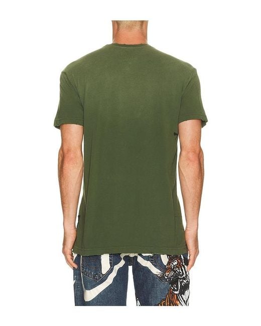 Affliction Green Ghost Army Short Sleeve Tee for men