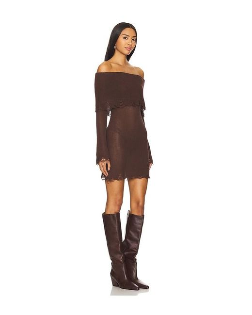 Lovers + Friends Brown Anet Mini Dress