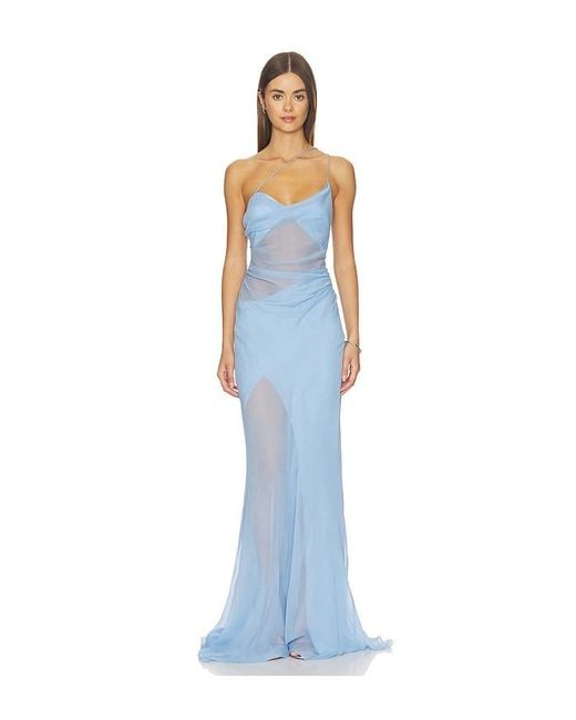 The Sei Blue Strappy Diaphanous Gown