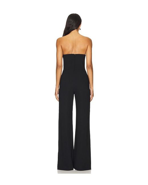 Amanda Uprichard Black Strapless Puzzle Jumpsuit