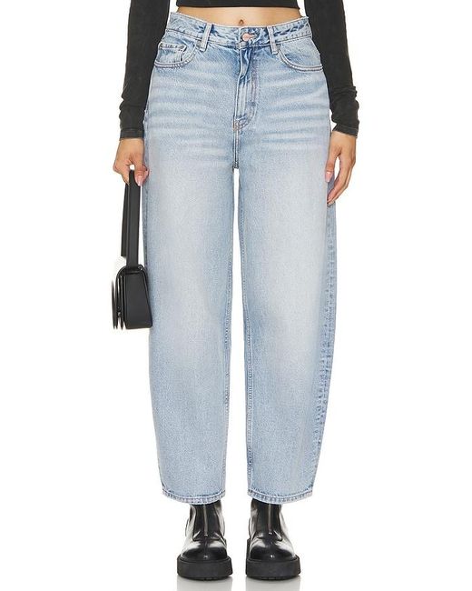 Ganni Blue Rigid Denim Stary Jean