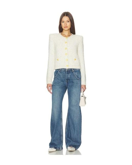 L'Agence White Cardigan Una