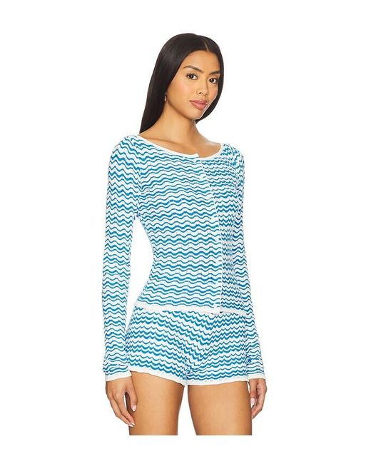 Cárdigan Breezy En Color Azul Talla En Amanda Uprichard de color Blue
