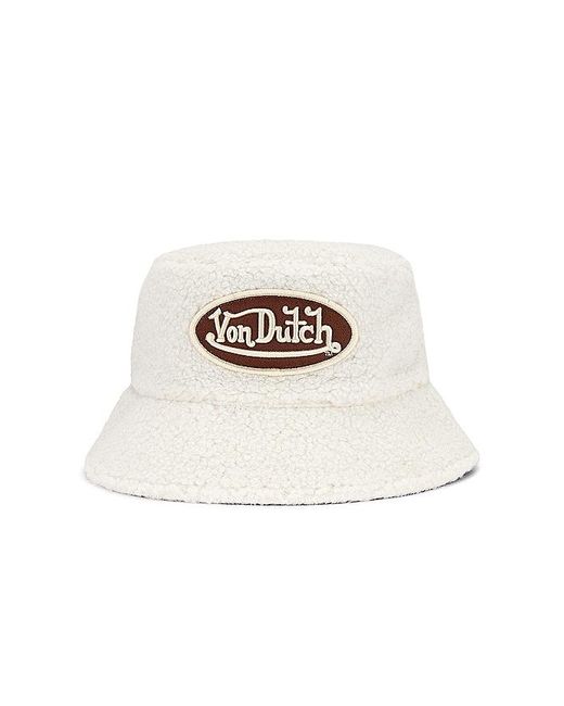 Von Dutch Natural Sherpa Bucket Hat for men