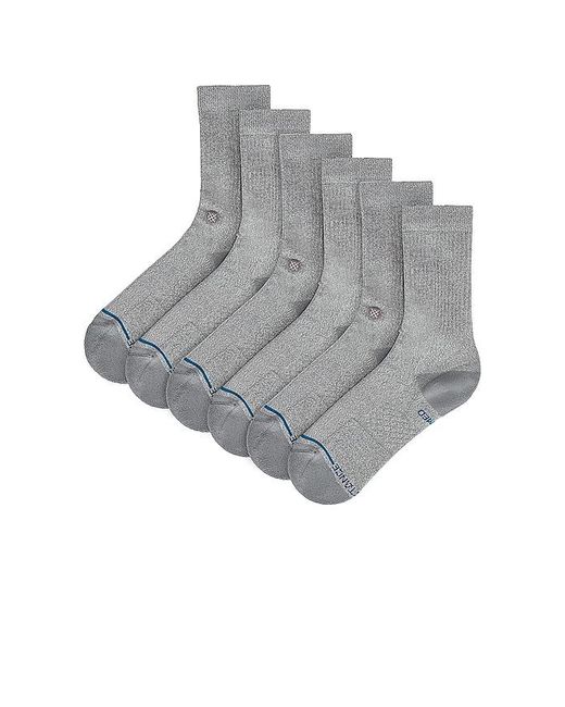 Stance Gray Icon 3 Pack Socks for men