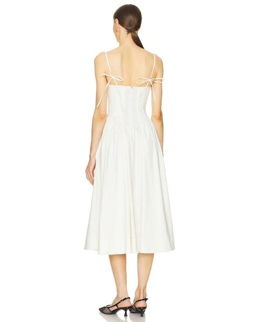 LPA White Sarita Midi Dress