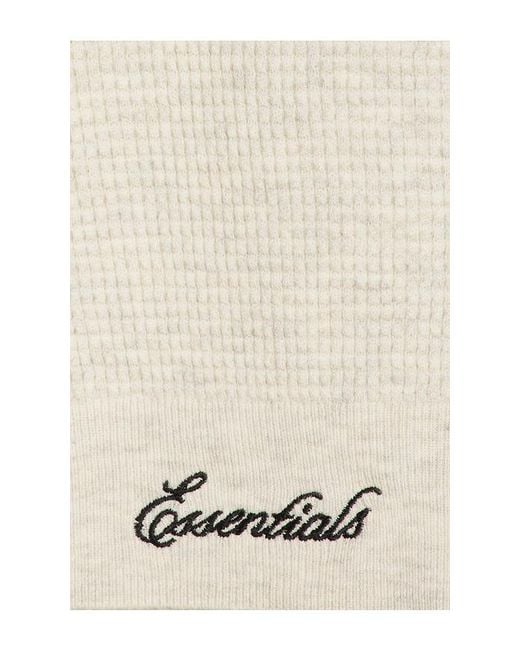 Fear Of God White Signature Waffle 90's Crewneck Sweater for men