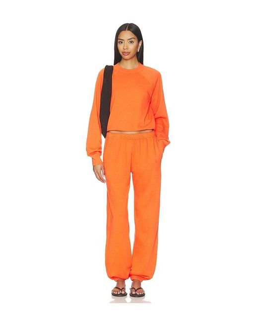 ÉTERNE Orange Boyfriend Pocket Sweatpant
