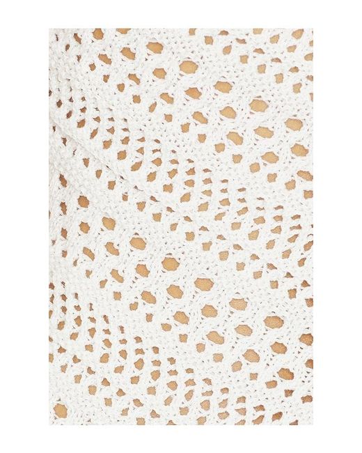 Tularosa White Gelinda Fringe Mini Dress