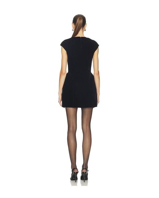 Camila Coelho Black Roxana Velvet Mini Dress