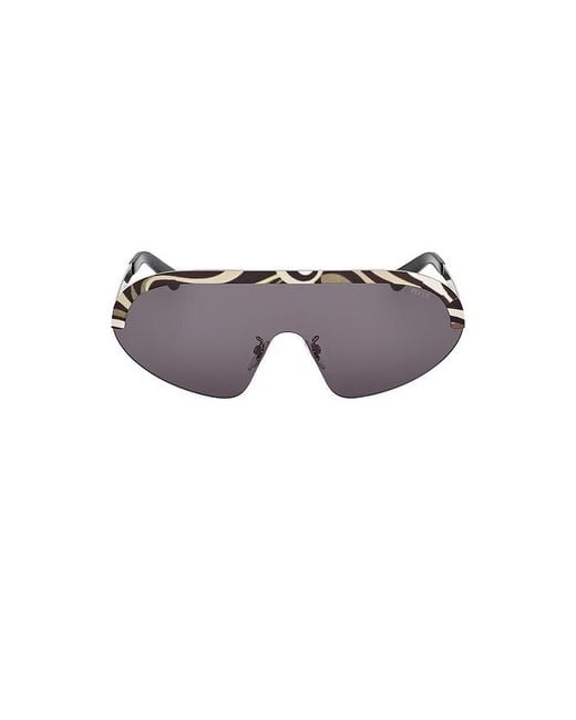 Emilio Pucci Gray Shield Sunglasses