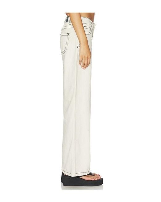 A.Brand White 99 Baggy Jeans