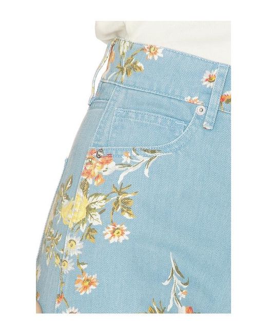 Veronica Beard Blue Taylor High Rise Wide Leg Jeans