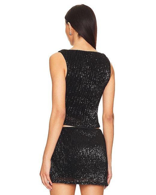 Lovers + Friends Black Selma Top