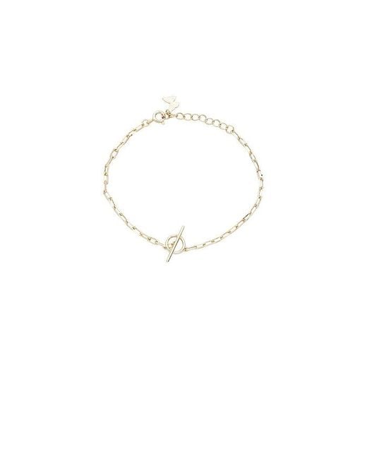 By Adina Eden Black Textured Toggle Chain Bracelet