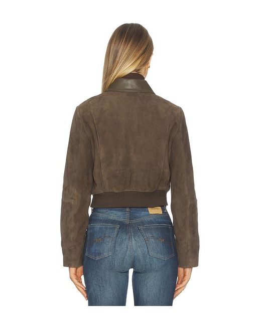 Vince Brown Suede Shrunken Bomber
