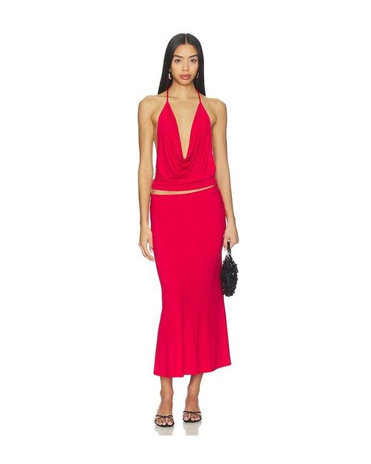 Bella Venice Red The Elsa Halter Top