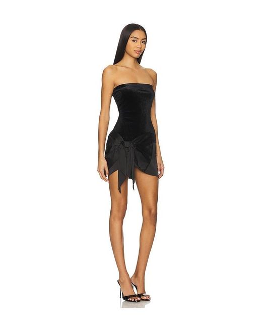 MORE TO COME Black Rosie Velvet Dress