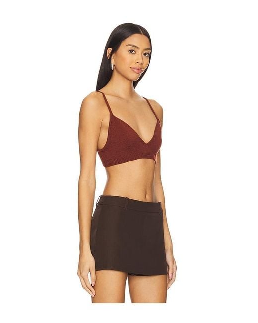 WeWoreWhat Black Sweater Bra Top