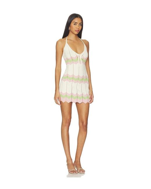 MINKPINK Multicolor Lumi Pointelle Knit Mini Dress
