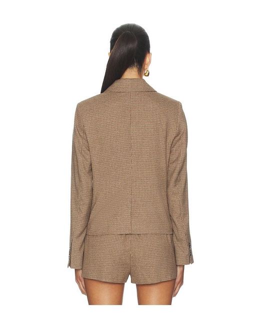 FRAME Brown Plaid Riding Blazer