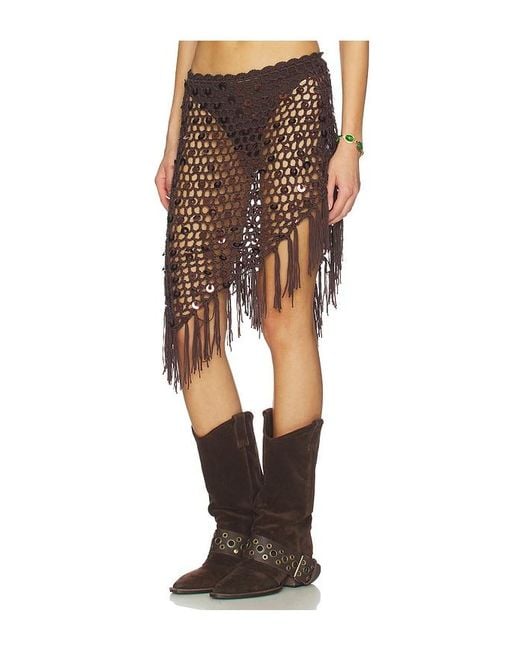 MORE TO COME Black Lorelai Crochet Skirt