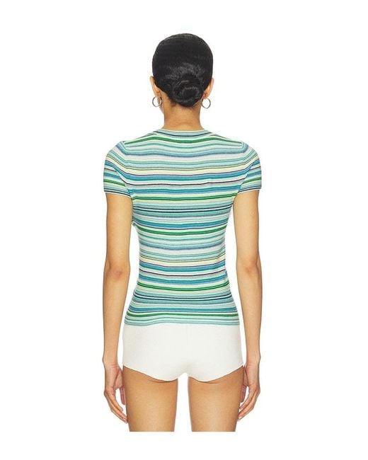 Pistola Blue Selene Short Sleeve Sweater Tee Shirt