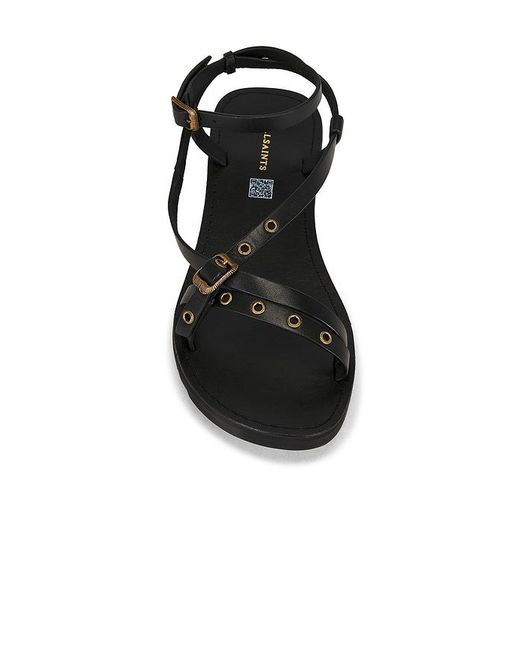 AllSaints Black Tyla Eyelet Sandal