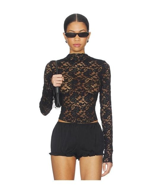 Lioness Black Hamptons Long Sleeve Top