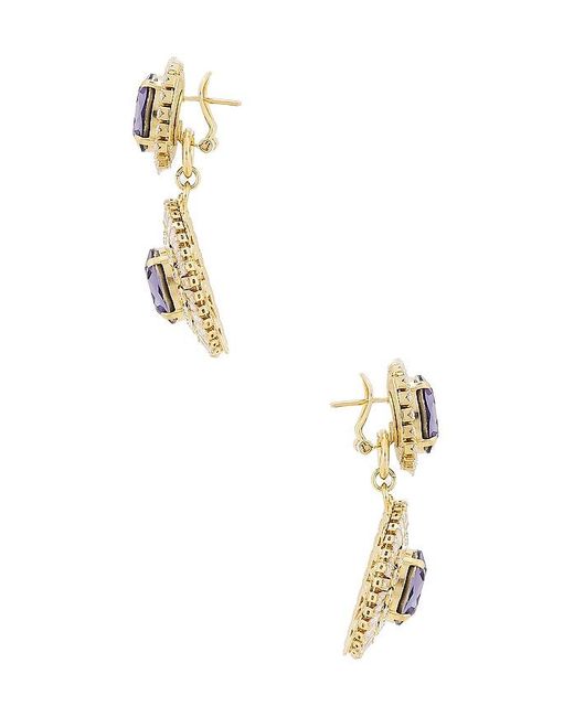 Anton Heunis White Omega Clasp Oval Disc Chandeliers Earrings