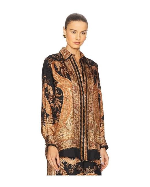 Camisa Relajada En Color Negro Talla (También En 1/S, 2/M, 3/L, 4/Xl) Zimmermann de color Brown