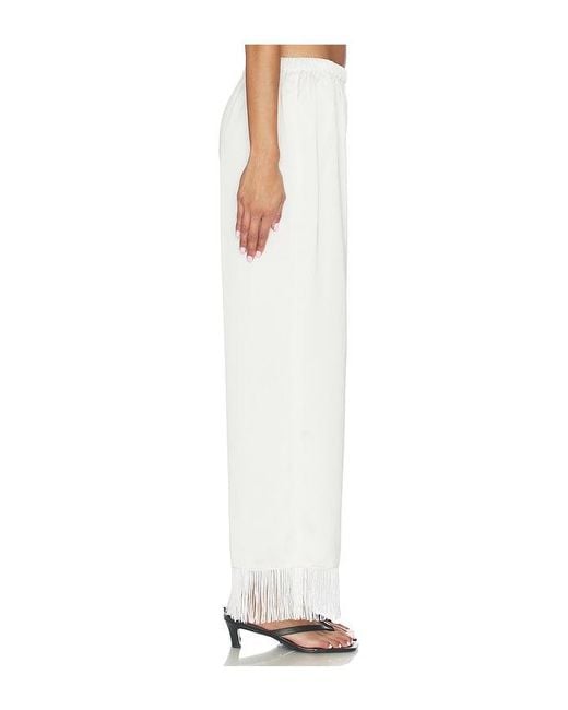 Artless White Blair Fringe Pants