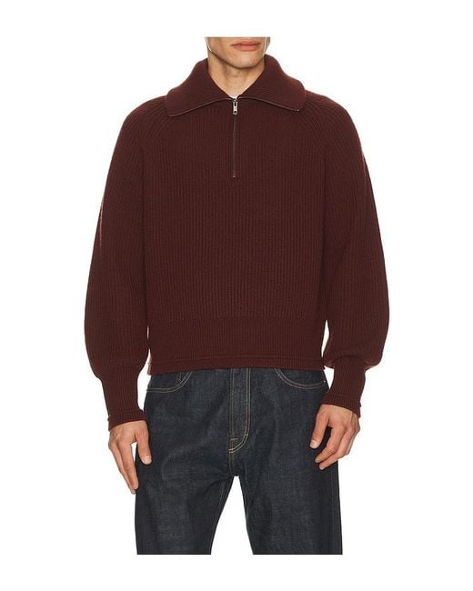 Entire studios Red Blimp Quarter Zip Sweater for men