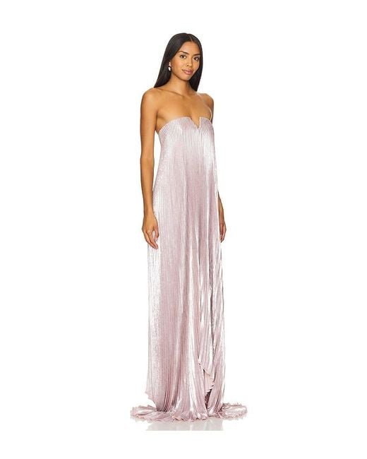 Vestido Largo Tie En Color Rosado Talla (También En 12/L, 6/Xs, 8/S) L'idée de color White