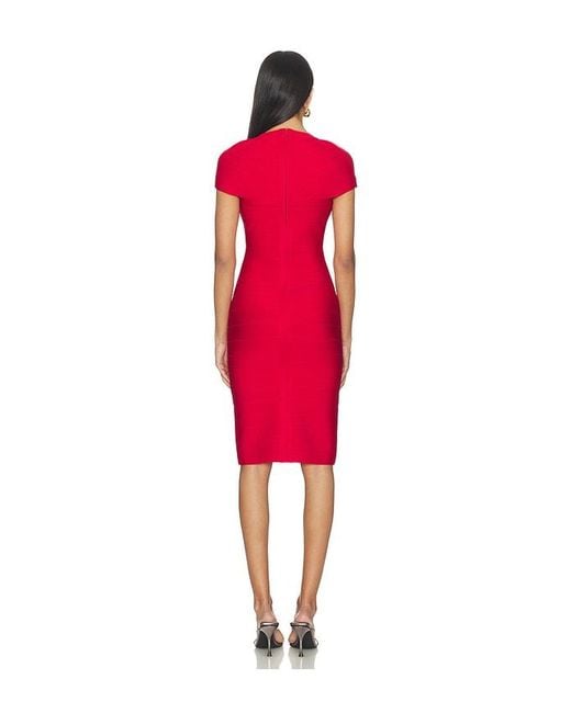 Hervé Léger Red The Premiere Dress