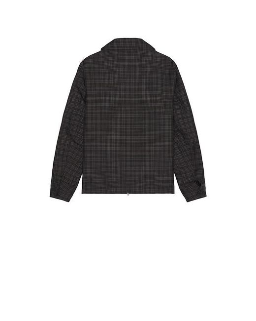 Vince Black Plaid Zip Jacket for men