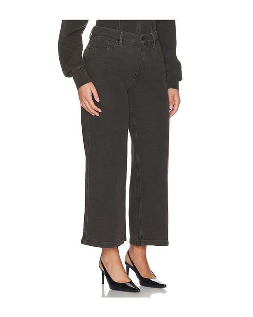 GOOD AMERICAN Black Jeanius Cropped Good Skate