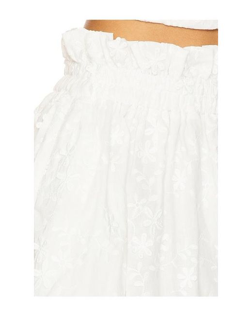 Agua Bendita White X Revolve Brenda Bubble Mini Skirt