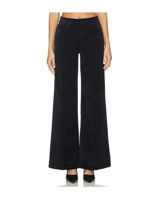 GOOD AMERICAN Black Velvet Good Waist Palazzo Pants