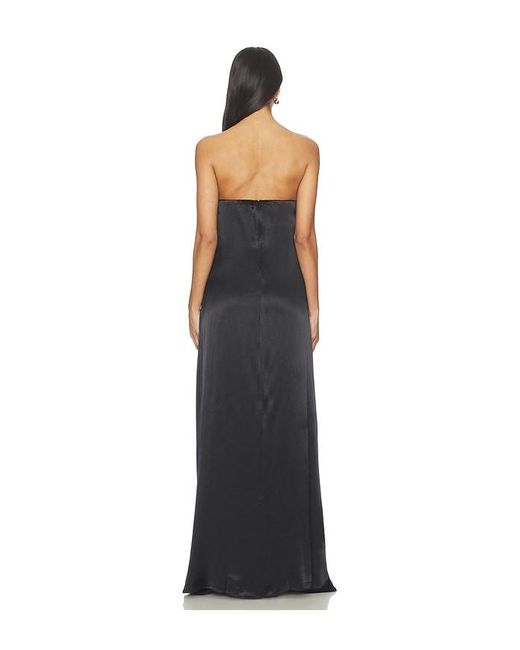 BUMPSUIT Blue Brushed Satin Gown