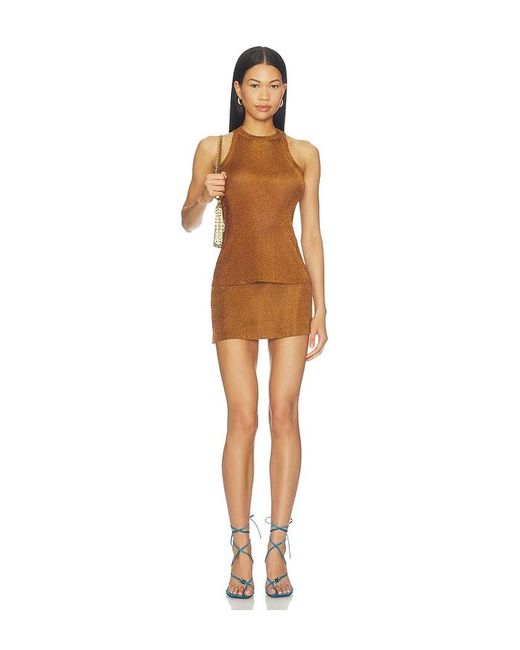 GUIZIO Brown X Revolve Jewels Skirt