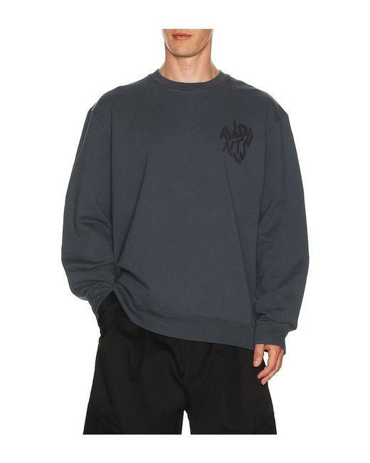AllSaints Blue Orlando Crew Sweatshirt for men