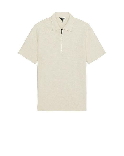 Good Man Brand White Short Sleeve Zip Polo for men