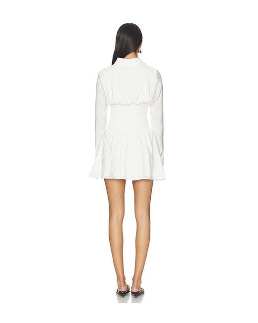 ALL THE WAYS White Clementine Button Up Mini Dress