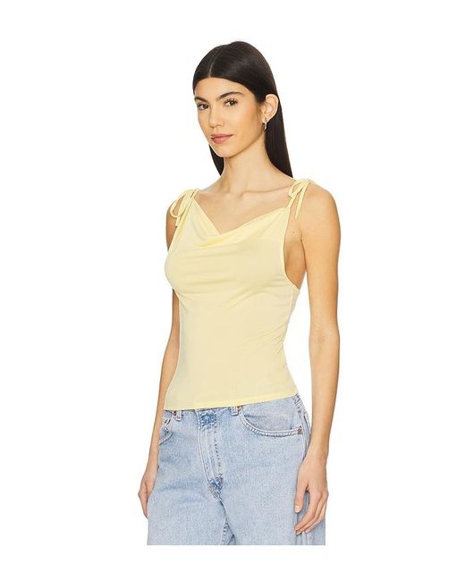 MORE TO COME Blue Banks Drape Top