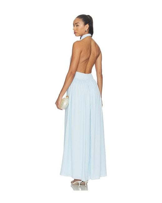 MORE TO COME White Athena Drape Maxi Dress