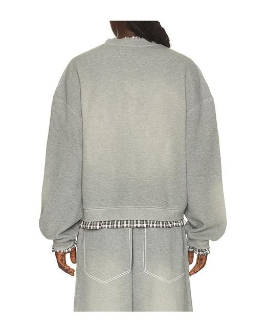 MADFRENZY Gray Layered Sweatshirt for men
