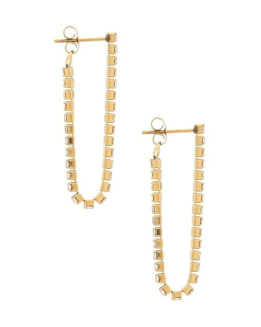 petit moments White Tennis Drop Earrings