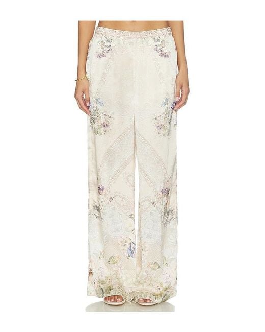Camilla White Minimal Wide Leg Pant