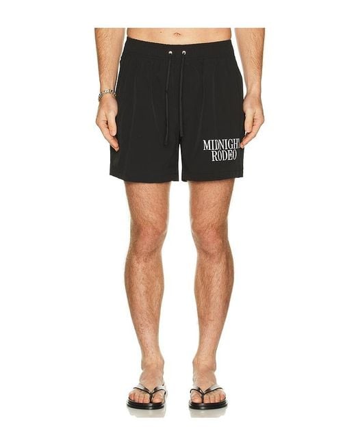 MIDNIGHT RODEO Black Mr Swim Short for men
